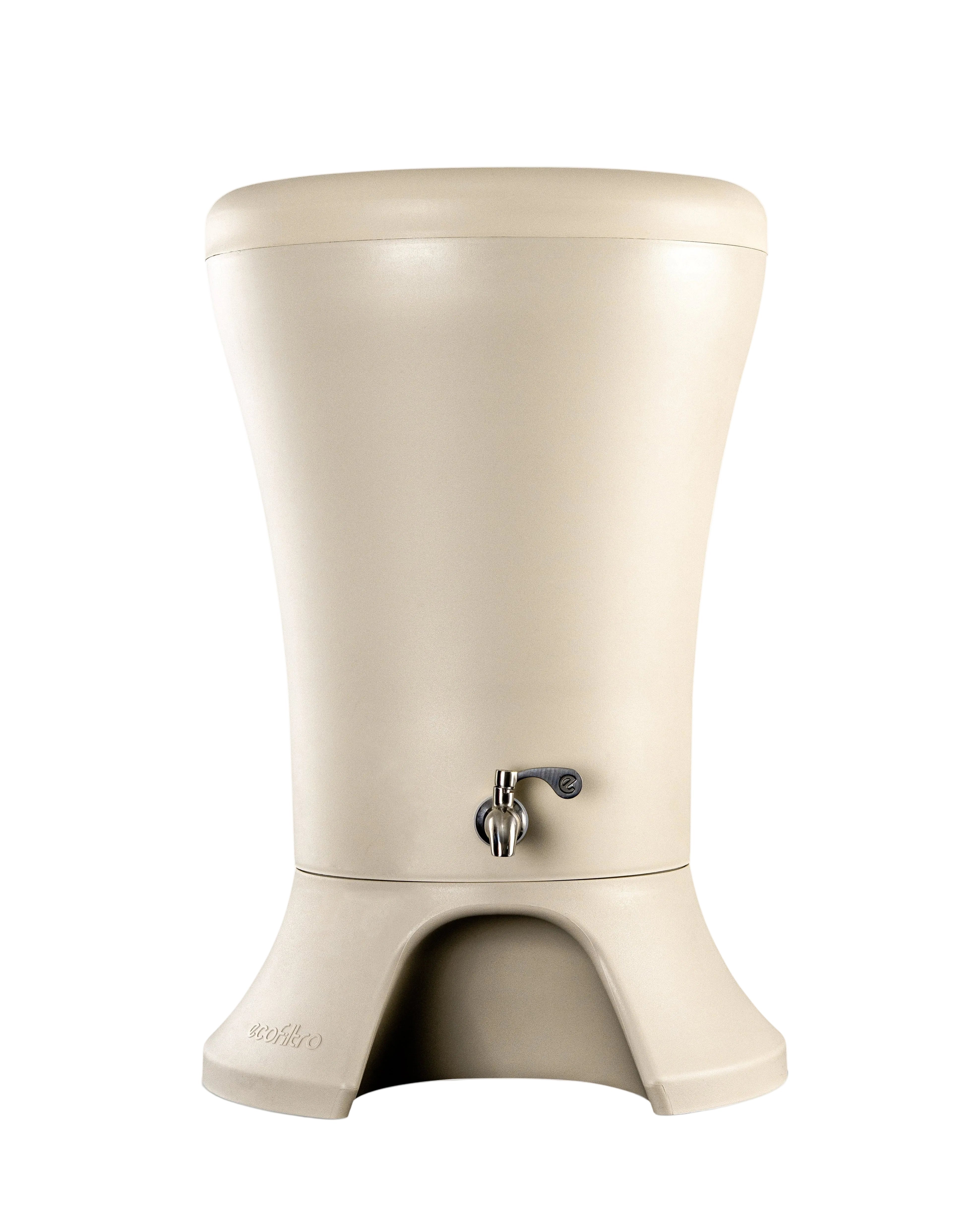 Ecofiltro Mazari Sand Beige natural gravity water filter with durable beige container.